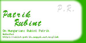 patrik rubint business card